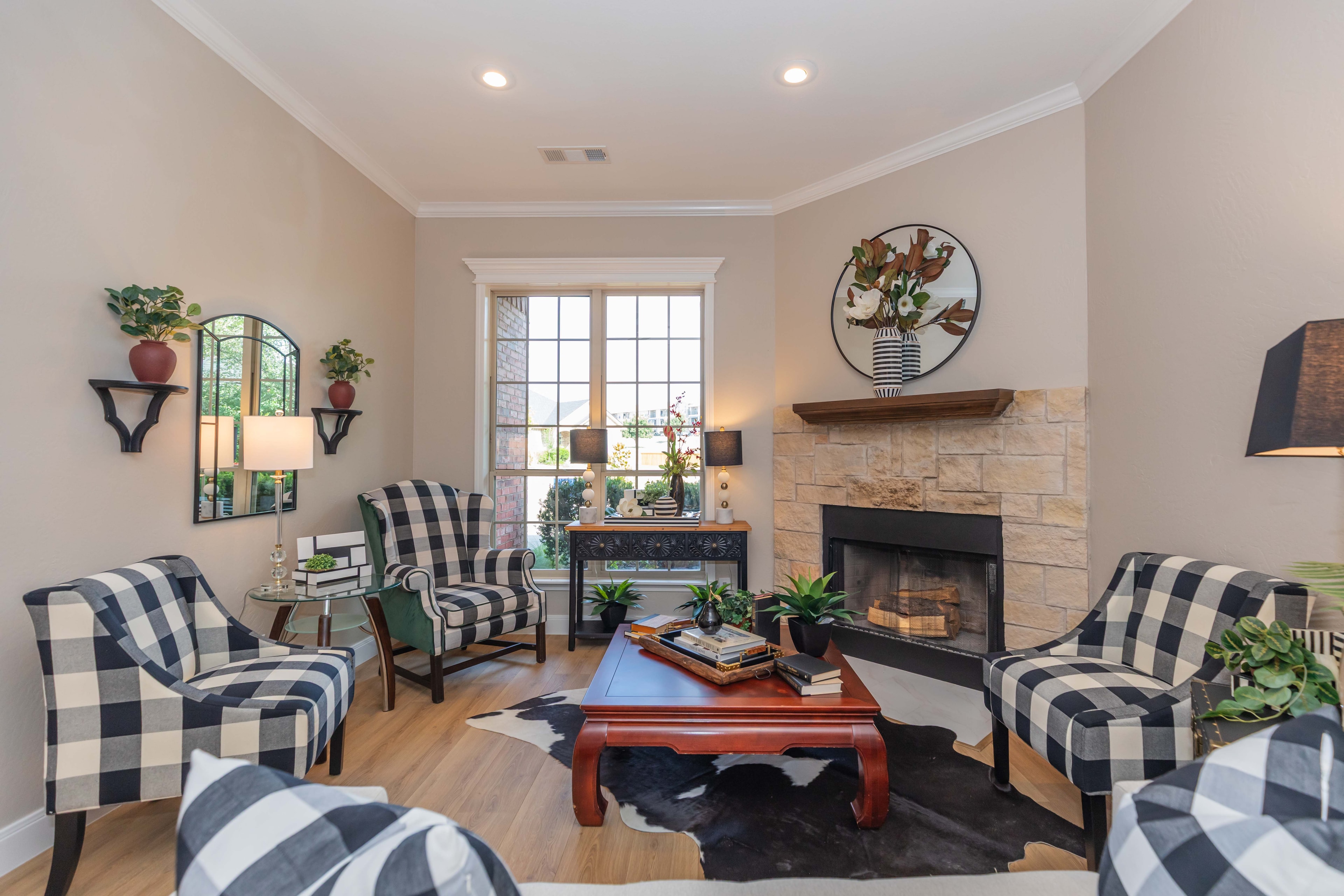 Staged living room