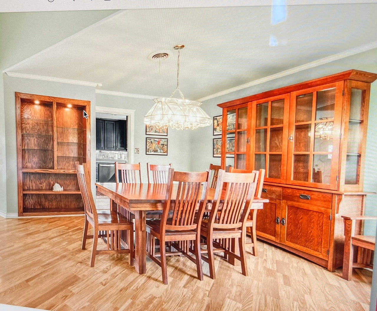 Before staging — dining room