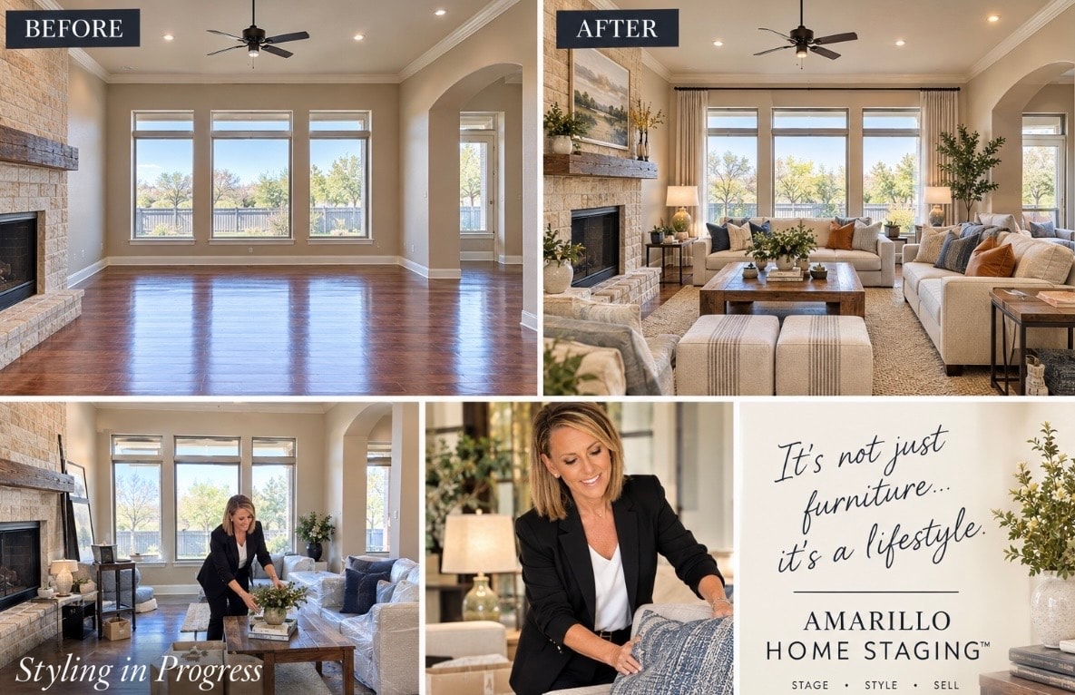 Home staging transformation in progress